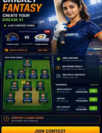 Zz (zz win) fantasy cricket & matchday visual 3